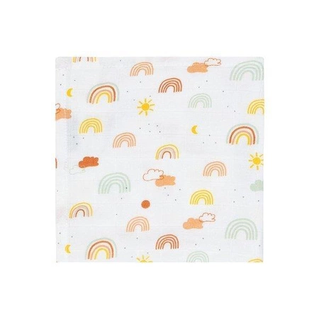 bebe-jou Chusteczki bambusowo-muślinowe 32 x 32cm (3 szt.) Rainbow Sky 305303