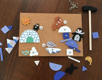 Przybijanka korkowa Pingwinek