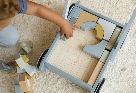 Little Dutch Wózek z klockami Błękit Ocean LD7021