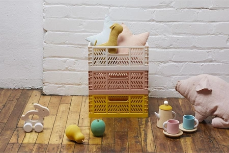 3 Sprouts Skrzynka na Zabawki Składana Medium Pink