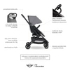 MINI by Easywalker Buggy TURN Kompaktowy wózek spacerowy z obrotowym siedziskiem 360° Soho Grey (z osłoną przeciwdeszczową w zestawie)