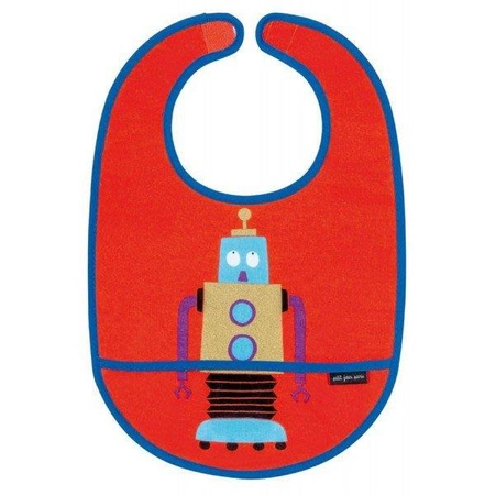 Śliniak z kieszonką, bawełniany, seria Roboty | Maison Petit Jour®