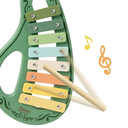 CLASSICLASSICLASSIC WORLD Drewniany Zestaw Vintage Instrumentów Muzycznych 18ms+
