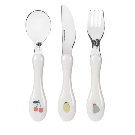 Lassig Zestaw sztućców ze stali nierdzewnej 3 el. Happy Fruits