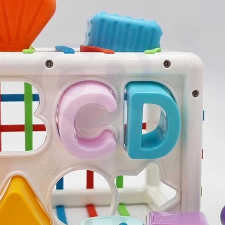 WOOPIE Elastyczna Kostka Sensoryczna Sorter dla Dzieci Kolorowe Kształty Alfabet 15 el.