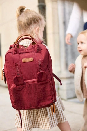 Childhome Plecak dziecięcy Mini Club Signature Urban Burgundy