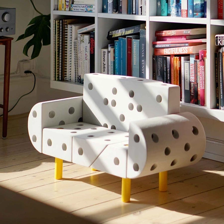 MODU Curiosity kit 4in1 - Kreatywne klocki rozwijające motorykę dużą, żółty