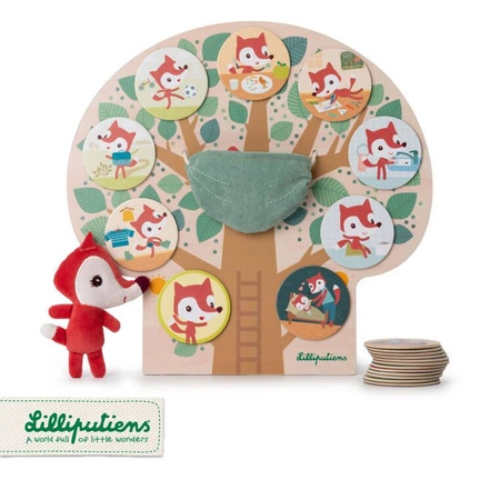 Lilliputiens Drewniana tablica magnetyczna "Mój dzień" Lisiczka Alice 2 lata +