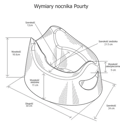 Genialny nocnik Pourty - Fioletowy
