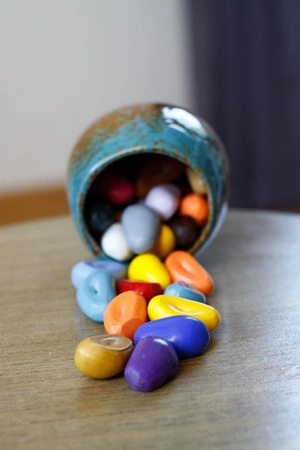 Kredki Crayon Rocks w bawełnianym woreczku - 8 kolorów