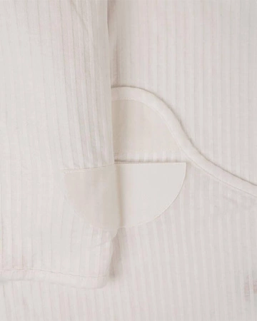 Lodger Otulacz niemowlęcy z dzianiny prążkowanej bawełniany biały Seersucker Cloud Dancer