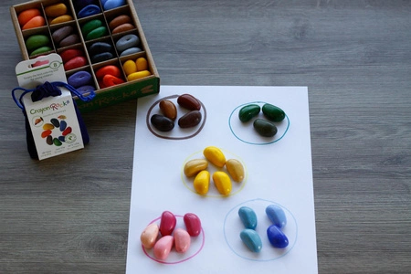 Kredki Crayon Rocks w bawełnianym woreczku - 16 kolorów