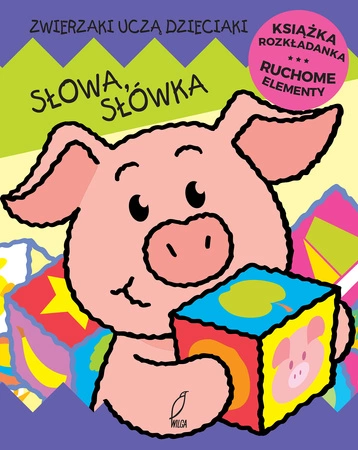 Słowa słówka książka rozkładana ruchome elementy