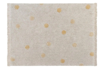 Lorena Canals Dywan bawełniany Hippy Dots Natural Honey 120 x 160 cm