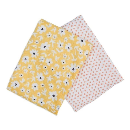 Lulujo Boho Kocyk Muślinowy Yellow Wildflowers / Dots 2 szt.