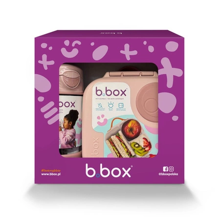 Zestaw Sportowa butelka tritanowa 450 ml  + Mini Lunchbox, Blush Crush, b.box