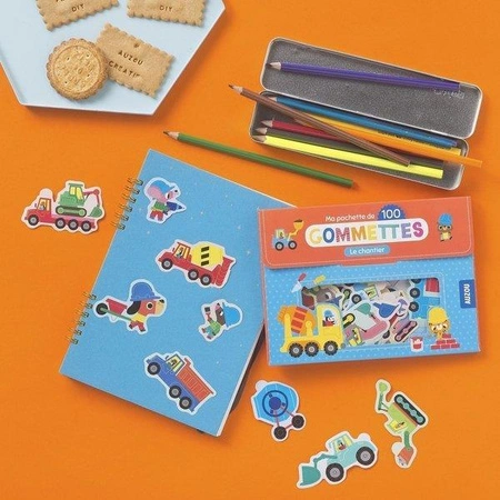 Auzou Zestaw 100 naklejek Na budowie 71447