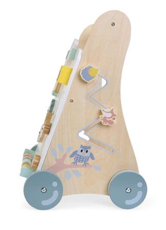 Drewniany chodzik pchacz wózek edukacyjny ECOTOYS