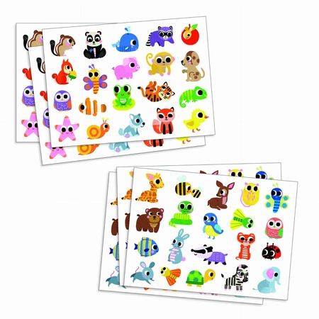 Zestaw 100 naklejek MAŁE ZWIERZĄTKA DJ09084