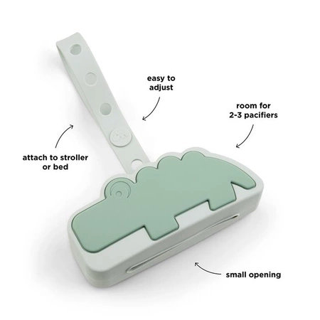 Done by Deer Etui na Smoczek Krolodyl Croco Green