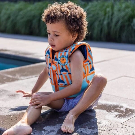 The Swim Essentials Kamizelka do nauki pływania dla dzieci 18-30 kg Blue Shark 2020SE160