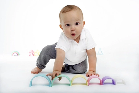 DENA Silikonowa Tęcza Pastel - 6 elementów