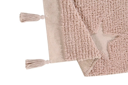 Lorena Canals Dywan bawełniany Hippy Stars Vintage Nude 120 x 175 cm