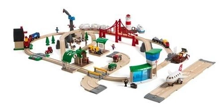 BRIO World Zestaw Kolejki Drewnianej Delux