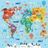 Mudpuppy Puzzle podłogowe Jumbo Mapa świata 25 elementów 2+