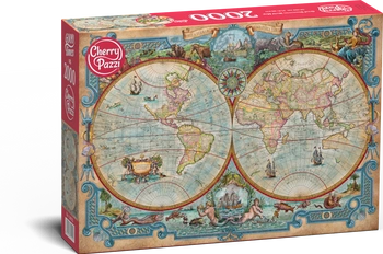 Puzzle 2000 CherryPazzi Great Discoveries World Map 50125