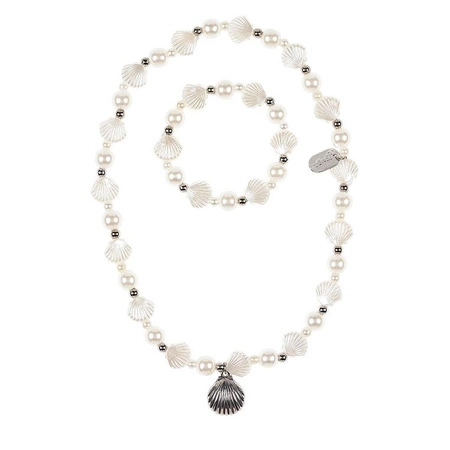 Souza! Zestaw naszyjnik i bransoletka muszelki białe Famke