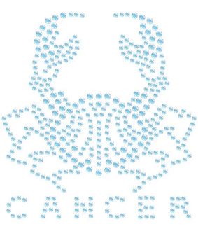 Naprasowanki Naplamki z cyrkoniami - Rak - znaki zodiaku