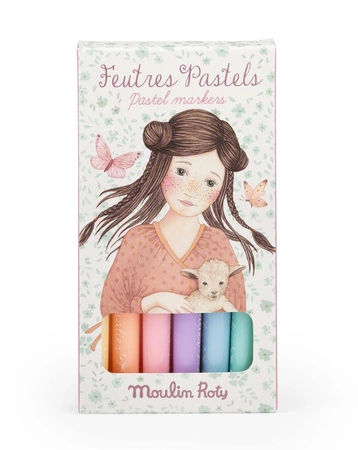 Markery pastelowe 6 szt LES ROSALIES 710614