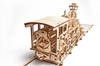 Mechaniczne puzzle 3D – Duża lokomotywa R17 z wagonem i torami