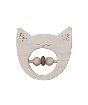 Drewniana Grzechotka - Kot