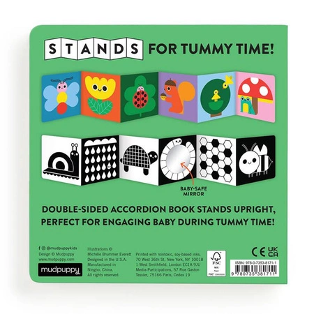 Mudpuppy Kartonowa kontrastowa dwustronna książeczka harmonijka Natura 0+