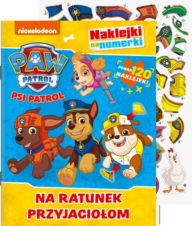 Na ratunek przyjaciołom! Psi Patrol. Naklejki na numerki
