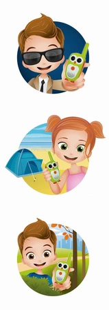 WALKIE-TALKIE JUNIOR zasięg 2 km TW03