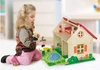 Duży Drewniany Domek dla Lalek / 2 Piętra Mebelki Taras 2 Lalki /