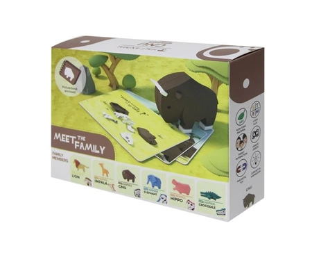 Halftoys Magnetyczne Składane Gnu z Książeczką