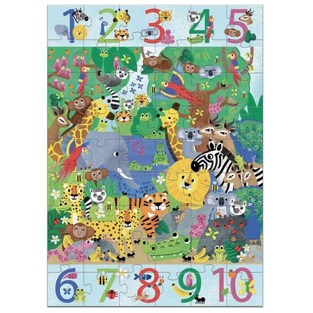 Puzzle kartonowe gigant "DŻUNGLA 1 do 10" DJ07148