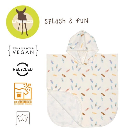 Lassig Poncho dla dzieci z filtrem UV80 Splash & Fun Deski surfingowe sea salt