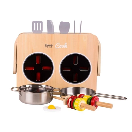 CLASSIC WORLD Drewniana Kuchnia Stołowa 2w1