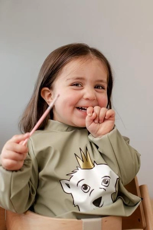 Baby Livia Śliniak z rękawkami Eucaliptus Miś 303-12