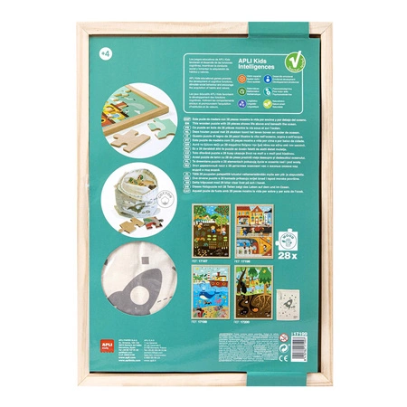 Drewniane puzzle w ramce Apli Kids - Ocean 4+