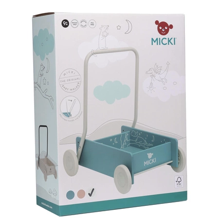 Chodzik/pchacz drewniany Micki niebieski