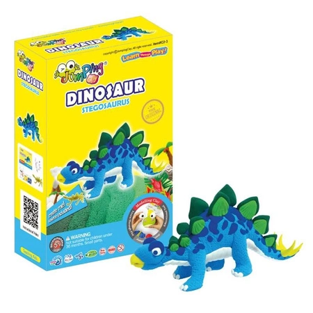 Jumping Clay | Zestaw kreatywny Dinozaur - Stegosaurus