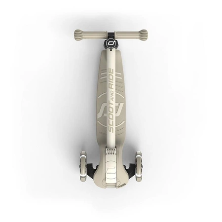 SCOOTANDRIDE Highwaykick 3S Hulajnoga z systemem sterowania 2w1 i kółkami LED składana 3+ Ash