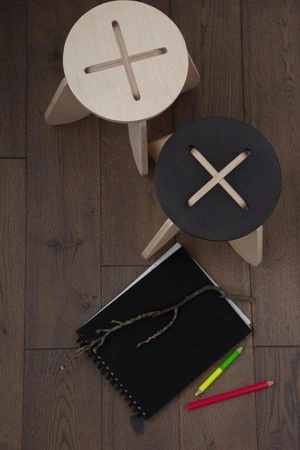 Stołek X, ciemny szary, Babai