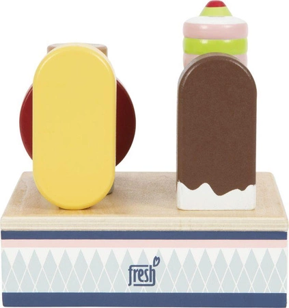 Mini lodziarnia dla dzieci lody na patyku Fresh Small Foot 12417 zabawy w sklep